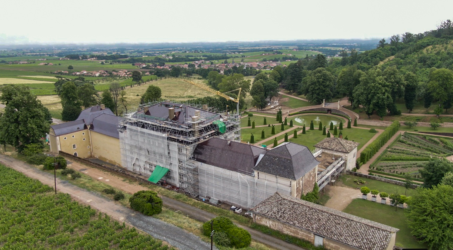 Chantier filmé par drone